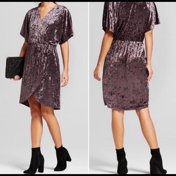 Xhilaration Dresses & Skirts - Xhileration Purple Crushed Velvet Dress XXL